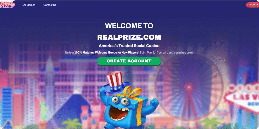 Real Prize Casino Homepage