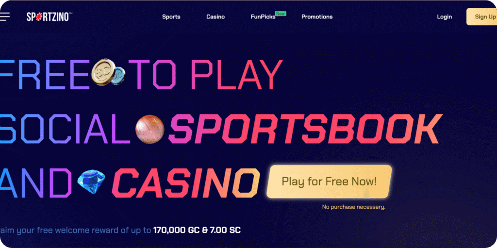 Sportzino Casino Homepage