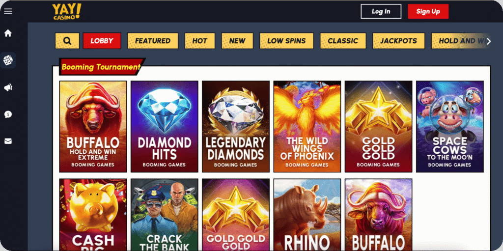 Yay Casino Games Lobby